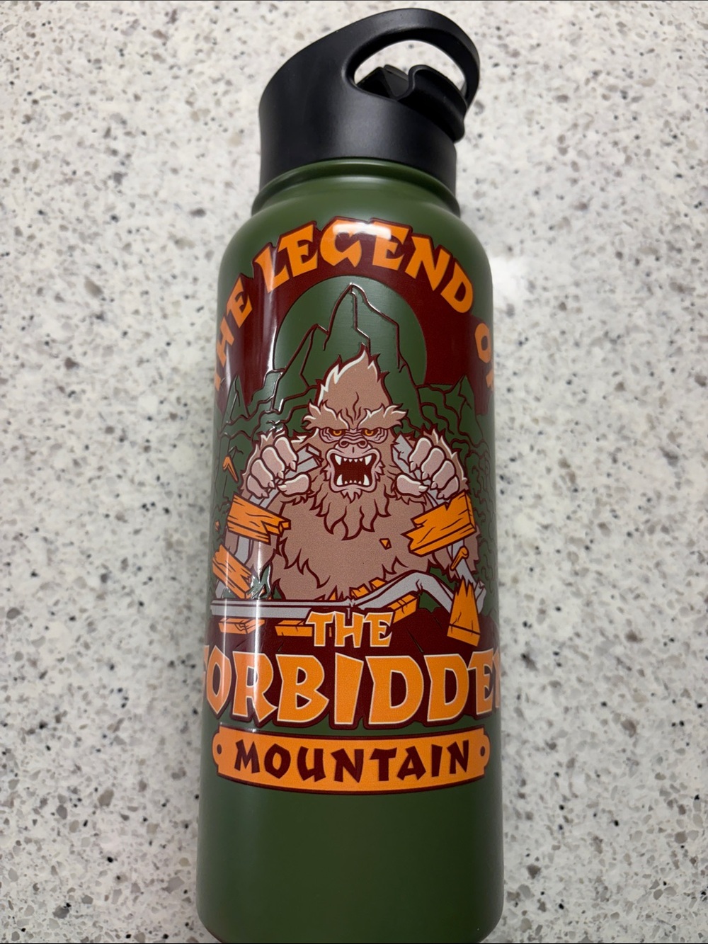 Disney World Expedition Everest The Forbidden Mountain Green Stainless Bottle